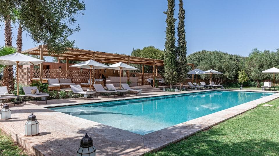 Villa avec piscine et pergola en bois, région de Tanger